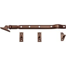 Image of 10" Brown Window Stay Arm Casement Restrictor Support Hardware PVC UPVC