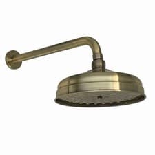 Image of Fixed Shower Head Wall Mounted Traditional 200mm Antique Bronze Brass ENKI RA042