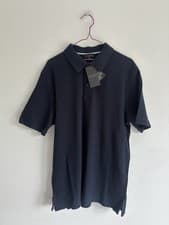 Image of TED BAKER POLO SHIRT NAVY Textured MEDIUM BNWT £65 RRP Mens short sleeve