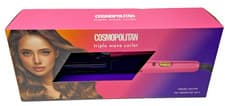 Image of Cosmopolitan Triple Wave Curler Hair Styler Women and Girls Pink Brand New Boxed
