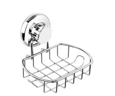 Image of Soap Holder Shower Suction Cup Soap Dish For Shower with 4 Hooks, 304 Stainless