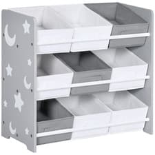 Image of ZONEKIZ Storage Unit with 9 Removable Storage Baskets for Nursery/Playroom 
