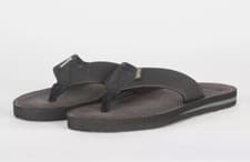 Image of Barbour Toeman Sandals Flip Flops BLACK Brand New With Tags
