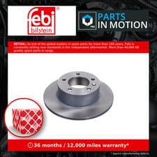 Image of 2x Brake Discs Pair Solid fits OPEL MOVANO B 2.3D Rear 2010 on 305mm Set Febi