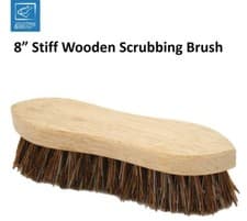 Image of Heavy Duty Traditional Stiff Wooden Scrubbing Brush Hand Deck Scrub Brush