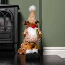 Image of 46cm Battery Operated Light up Standing Christmas Reindeer Gonk with LEDs