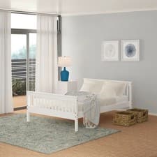 Image of SHANE DOUBLE SOLID WOOD BED FRAME STRONG BED BASE BEDROOM BED BOXED