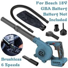 Image of Cordless Leaf Blower for Bosch 18V GBA Battery 2-in-1 Leaf Blowers & Vacuum Tool