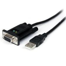 Image of StarTech 6ft (1.8m) 1-Port USB to Serial RS232 Adapter FTDI DB9 Serial DCE Ad...