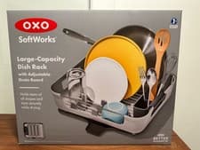 Image of OXO Soft Works Large-Capacity Dish Rack with adjustable drain board Last One NEW