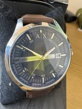 Image of Armani Exchange Men's Analogue Wristwatch Hampton AX2133 Brown Leather Strap