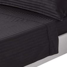 Image of Egyptian Cotton Satin Stripe Flat Sheets 330 TC 500 Thread Count Equivalent