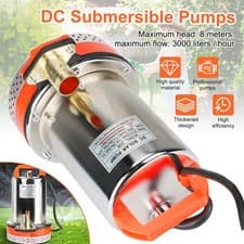 Image of Electric Submersible Pump for Clean or Dirty Water - Flood Pool Garden Well Pond