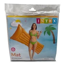 Image of Intex Inflatable Swimming Pool Float Raft Lounge 72 x 27 Adult Orange