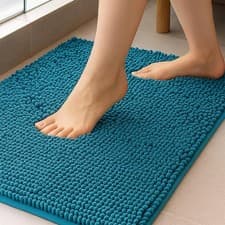 Image of Luxury Chenille Bath Mat – Extra Soft , Absorbent, Non-Slip, Machine Washable