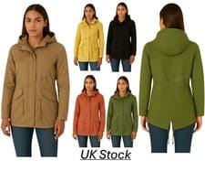 Image of Ladies Womens Parka Jacket Coat Pockets Long Sleeve Fishtail Cotton UK NEW