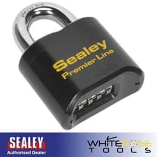 Image of Sealey Padlock Steel Body Combination 62mm Security Lock