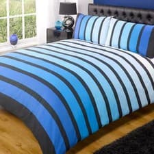 Image of Kids Teen Bright Soho Striped Stripes Duvet Quilt Cover Bedding Set, 4 x Colours