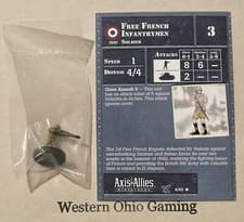 Image of Axis & Allies Miniatures D-Day Free French Infantrymen #4/45 NEW A&A Minis