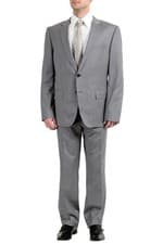 Image of Hugo Boss "Huge6/Genius4" Men's 100% Wool Gray Slim Two Button Suit