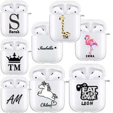 Image of Earphone Case Personalised For Apple AirPods Pro 2nd 3rd 1st Gen Clear TPU Cover