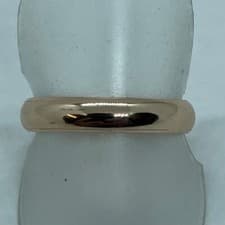 Image of 9ct Rose Gold 4mm D Shaped Wedding Band. Size Q.  