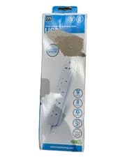 Image of Masterplug Extension Lead 4 Gang Surge Protected + 2 USB 1M Cable Gloss White