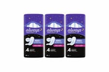 Image of Always Maxi Profresh Night Sanitary Towels, 30 Towels (10 x 3 Packs)
