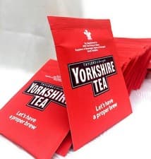 Image of Yorkshire Tea Individually Wrapped Tagged Enveloped One Cup Tea Bags