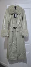 Image of River island Fur Trim Trench Coat