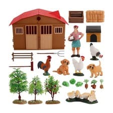 Image of Animal Figurines Set Mini Farm Toy Playset Early Educational Animals Toys for