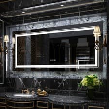 Image of LED Illuminated Bathroom Mirror Vertical/ Horizontal Vanity Mirror Demist Sensor