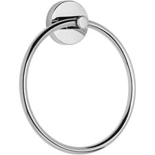 Image of Croydex Romsey Towel Ring Flexi-Fix Chrome No Drill or Screw Wall Mounted
