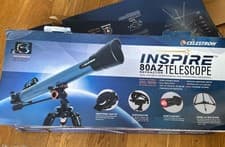 Image of Brand New Celestron Inspire 80 AZ 80mm Refractor Telescope - Blue/Black