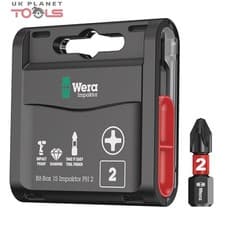 Image of Wera 05057752001 Bit-Box 15 Impaktor PH2 25mm Phillips Screwdriver Bits 15 Pcs