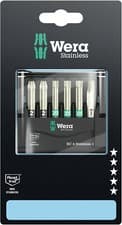 Image of WERA 1/4" Stainless Steel Bit Set Bit Check 6 Stainless 05073634001