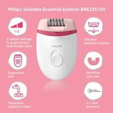 Image of New Philips Epilator BRE235/00 Satinelle Corded Essential Epilator