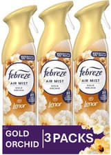 Image of 3 x Febreze Air Mist Air Freshener  Home Scent Spray 185ml Gold Orchid Fregrance