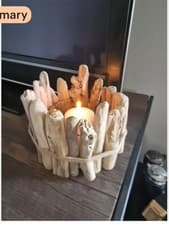 Image of driftwood candle holder