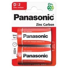 Image of Panasonic D Batteries Zinc Carbon 15V Pack of 2