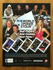 Image of World Poker Tour PS2 Xbox GBA 2005 Print Ad/Poster Video Game Room Pop Art Decor
