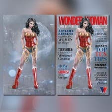Image of WONDER WOMAN 80th ANNIVERSARY #1 NATALI SANDERS KRS TRADE & VIRGIN VARIANT PACK
