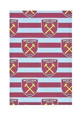 Image of West ham Fleece Blanket Hammers Fan Gift Stripe Official Licensed