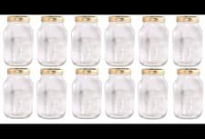 Image of 12 x Traditional Kilner Luxury Preserve Jar 0.5L with Metal Lid Rrp £50