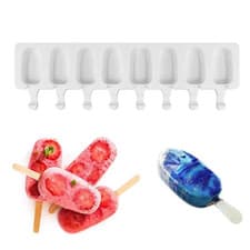 Image of Silicone Ice Cream Mould Popsicle Lolly Frozen Dessert Maker Cakesicles Tray 4