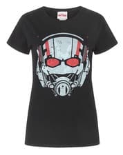 Image of Marvel Black Ant-Man Short Sleeved T-Shirt Womens