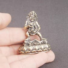 Image of Mini Buddha Statue Fenshui Office Desk Figure Little Cai Shen Miniature