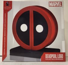 Image of Marvel Deadpool Logo Collectible Bookends NIB