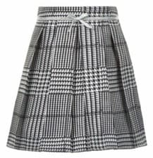Image of Girls Monsoon navy blue & silver Hester Jacquard pleated skirt 7-8 Years 