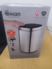 Image of Swan Square Sensor Bin with, 30L, Stainless Steel SWKA4513SS